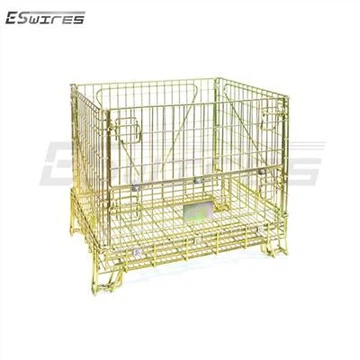 Contenidor plegable de malla de filferro d'acer